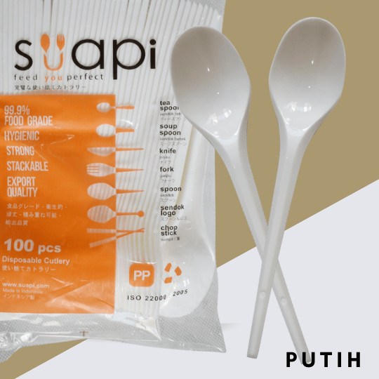 Sendok Plastik Putih Suapi