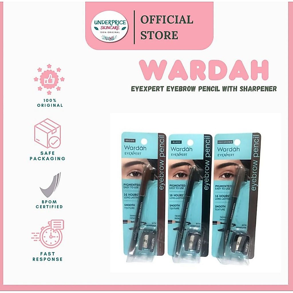 Wardah eyeXpert Eyebrow Pencil with Sharpener