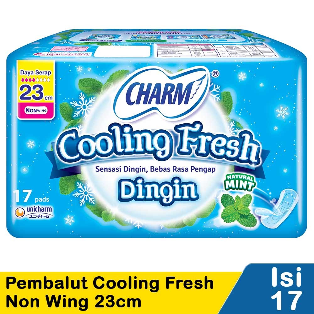 CHARM PEMBALUT COOLING FRESH 16/17S NON WING 23cm