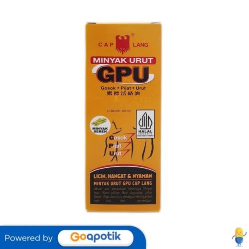 Cap Lang Gpu Minyak Urut Sereh 60 Ml