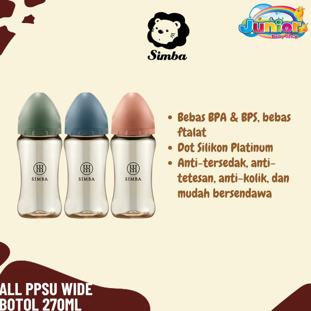 Simba All PPSU Wide Botol 270ml - Botol Susu
