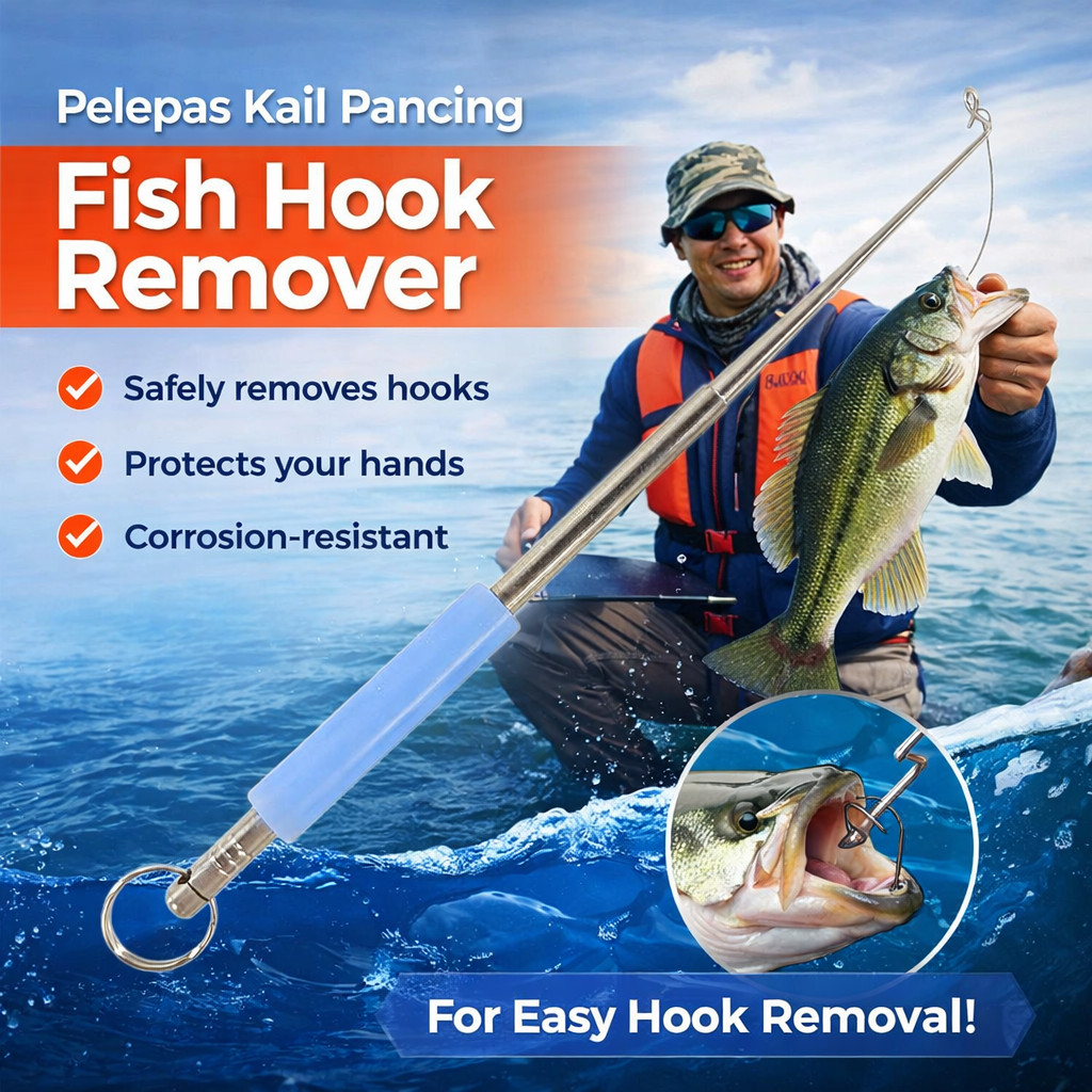 Pelepas Kail Pancing Fish Hook Remover Flexible Delicate - PRO12