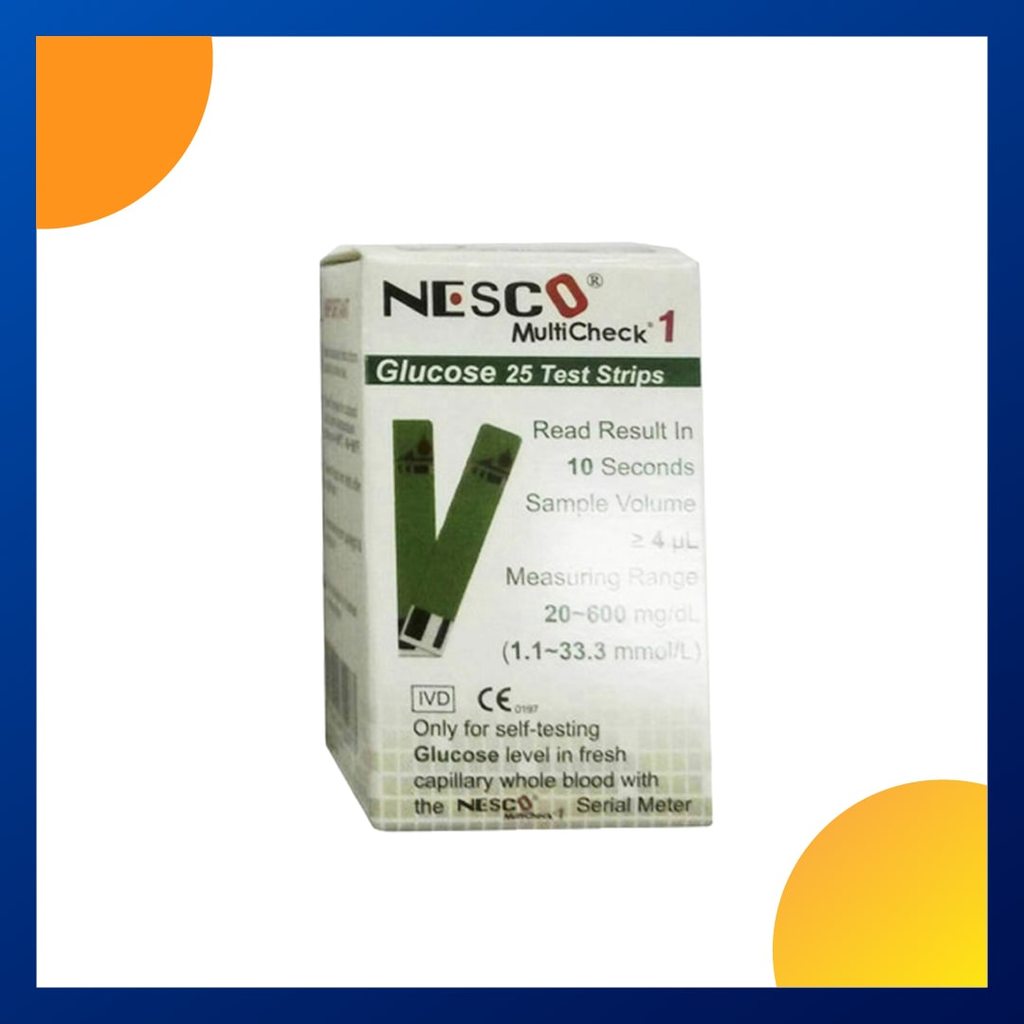 Nesco Multicheck 1 Glucose Test Strips Box 25 Pcs