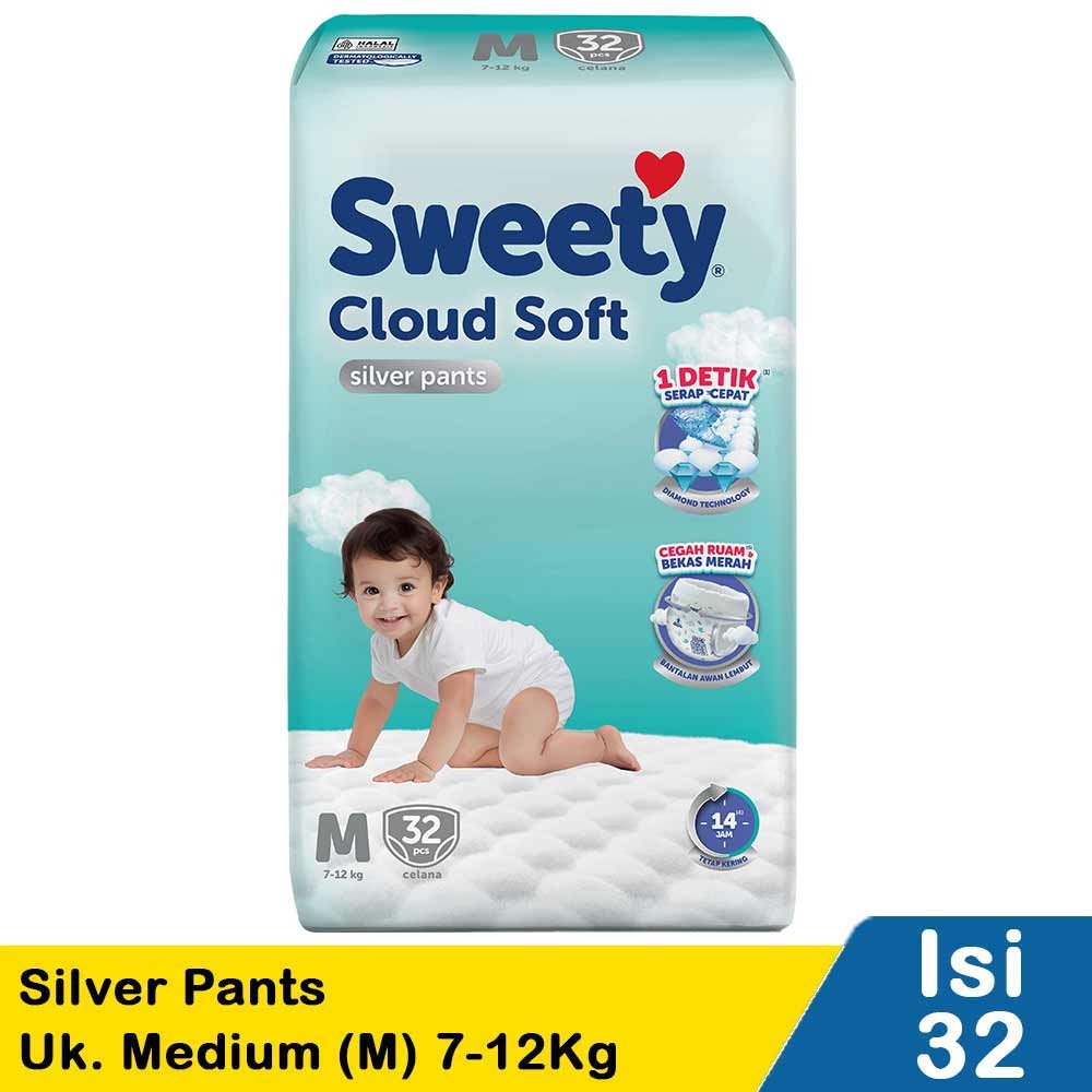 SWEETY SILVER PANTS 30/32'S  MEDIUM