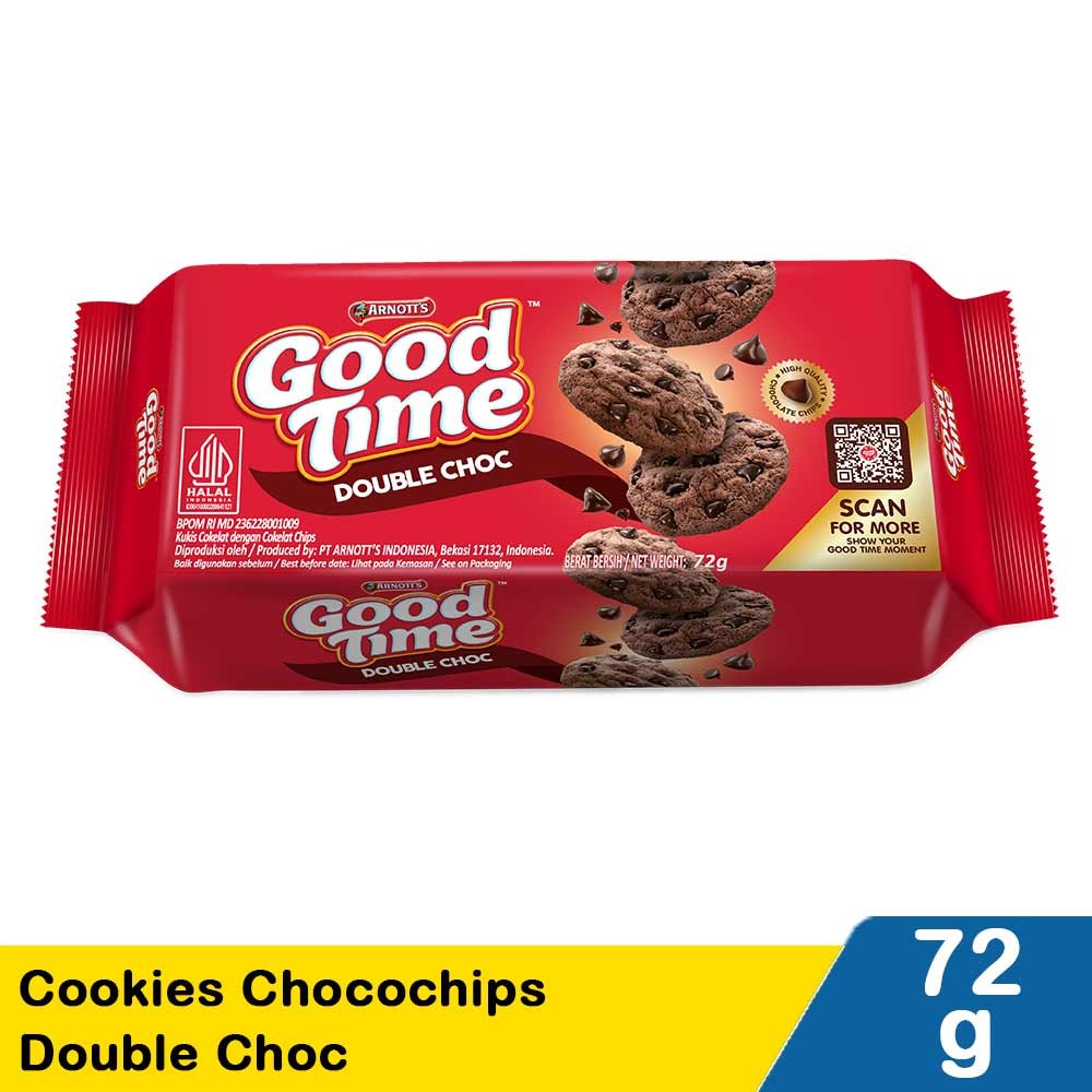 GOOD TIME COOKIES CHOCOCHIPS DOUBLE CHOC 72g