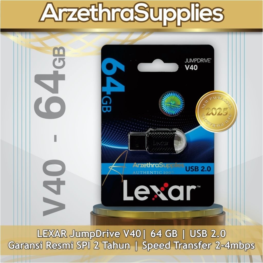 Flashdisk LEXAR V40 64GB (Garansi SPI)