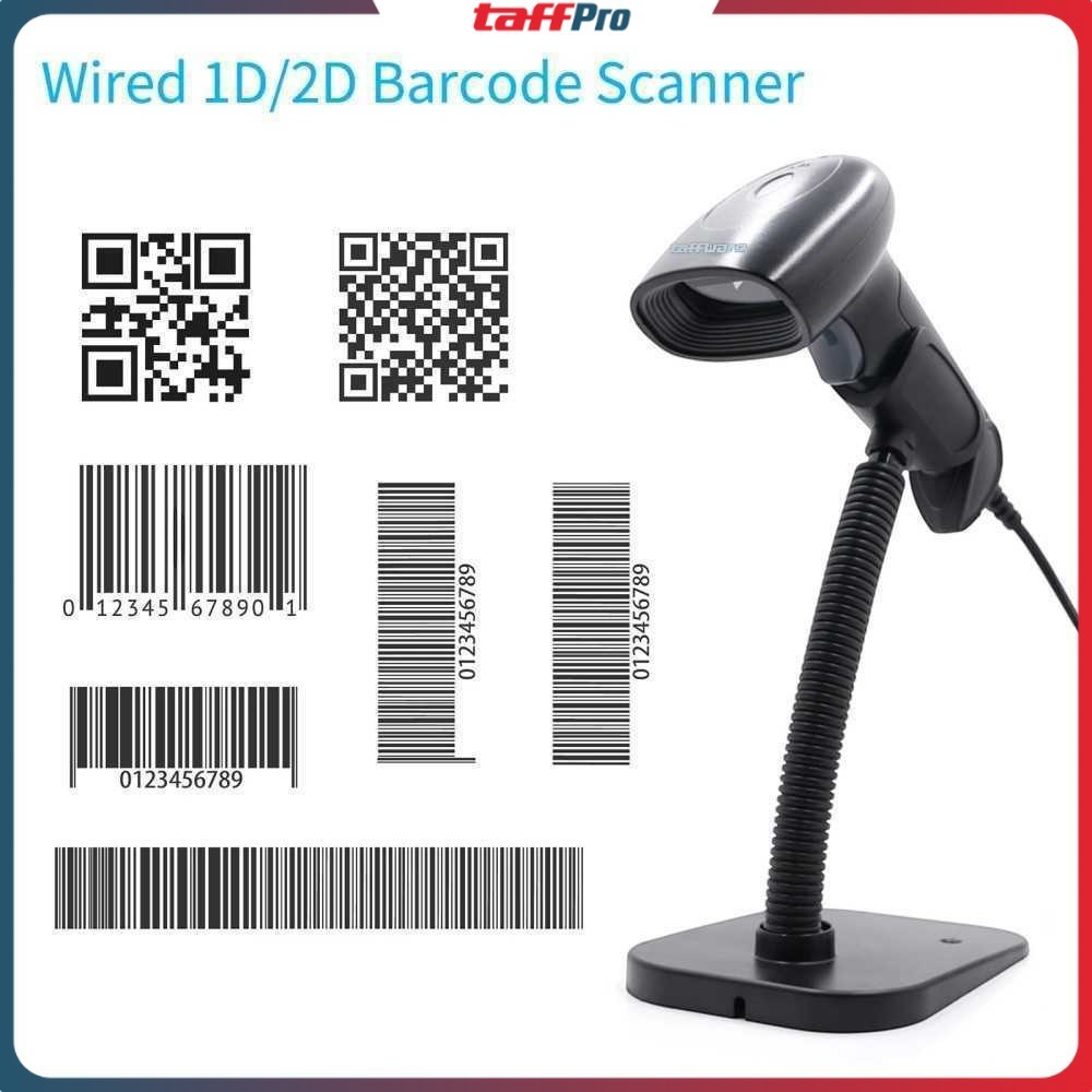 Taffware Barcode Scanner Auto-Sensing Scanning Gun 1D 2D - HS-22