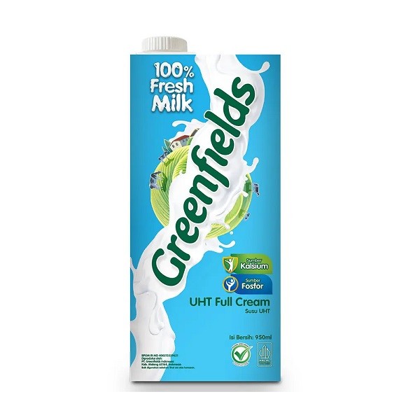 GREENFIELDS UHT FULL CREAM MILK 950 ML