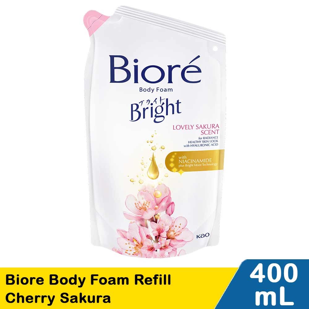 KAO BIORE BODY FOAM REFILL CHERRY SAKURA 450/400mL