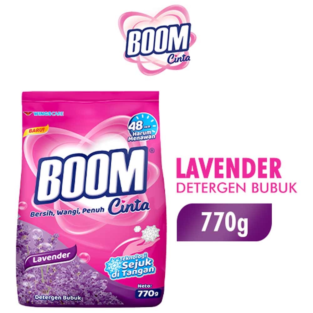 BOOM DETERGENT BUBUK CINTA LAVENDER 800/770g