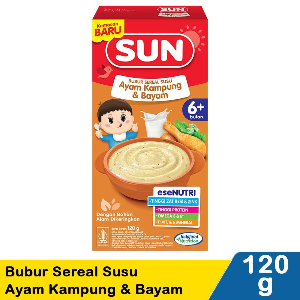 SUN BUBUR SEREAL SUSU AYAM KAMP&BAYAM 120g