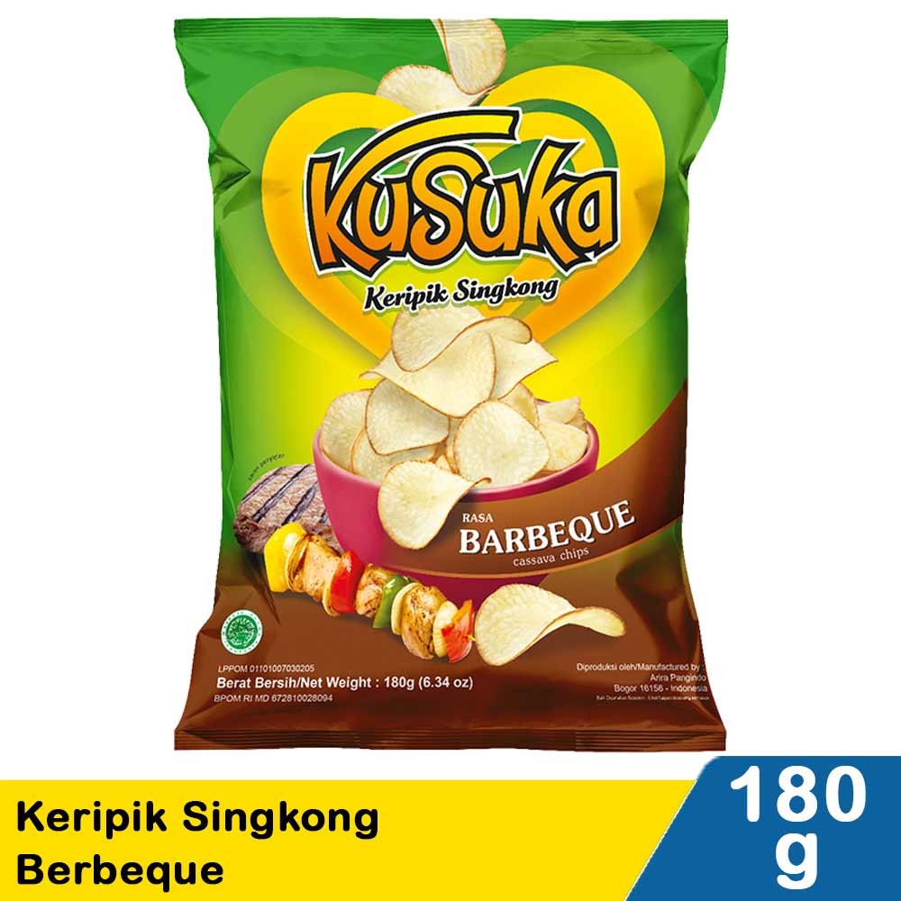 KUSUKA KERIPIK SINGKONG BERBEQUE 180g