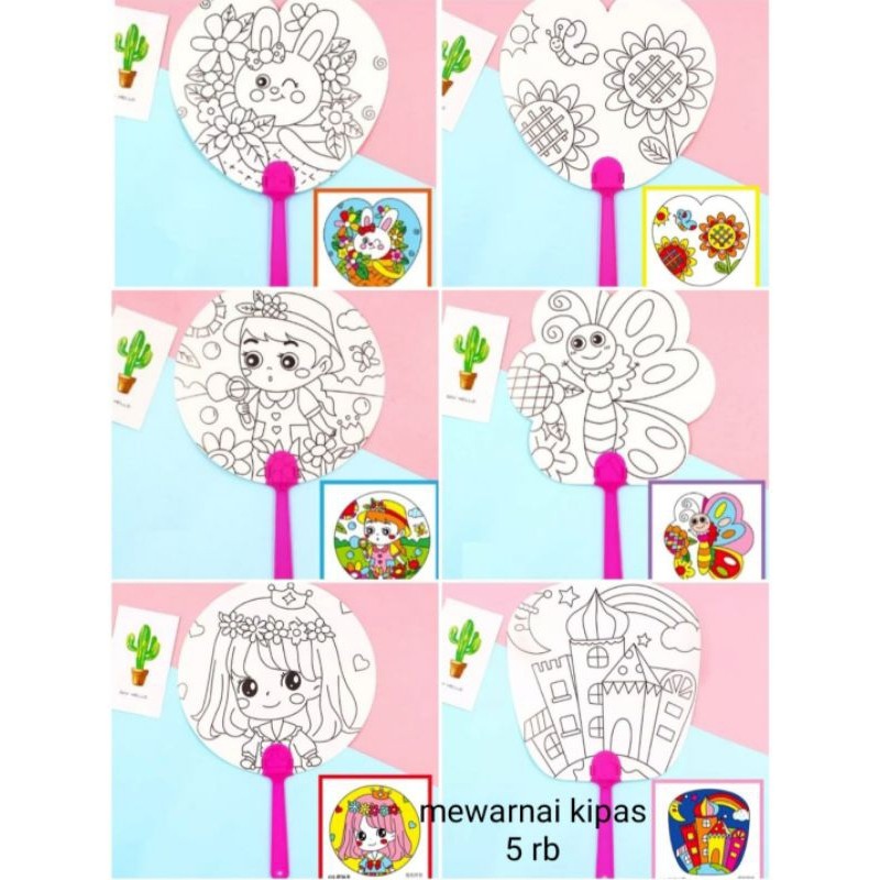 (1pcs) mewarnai kipas
