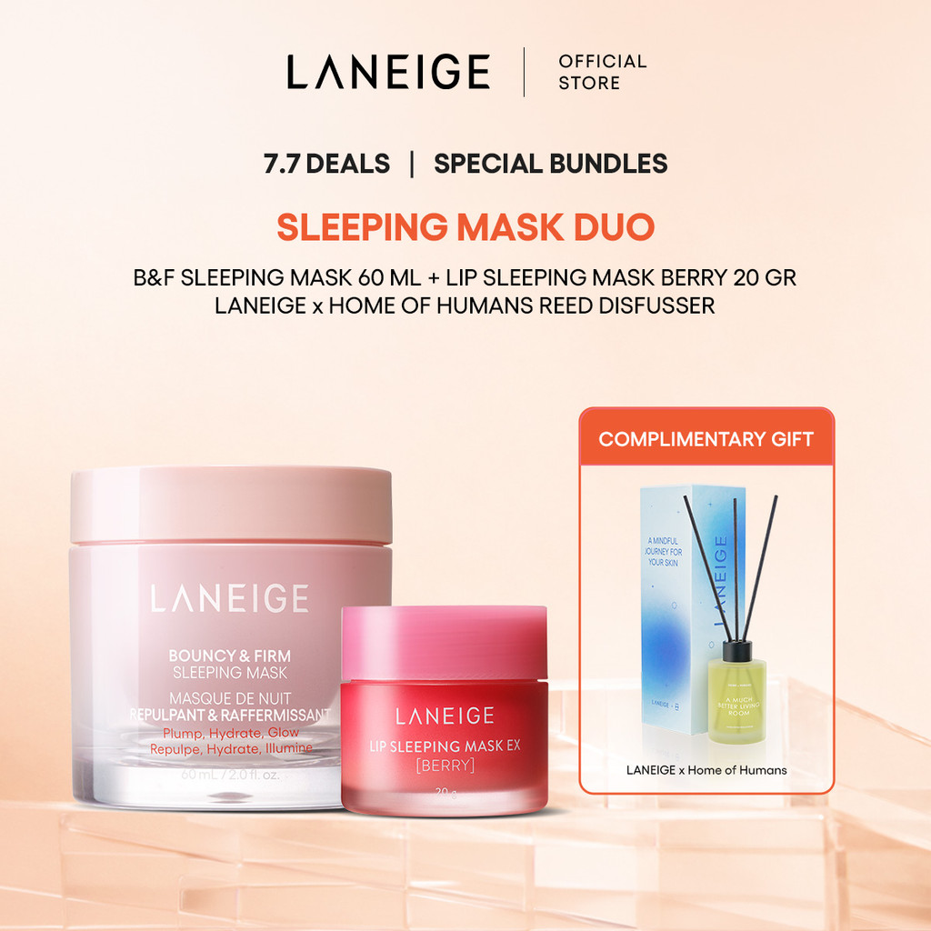 [EXCLUSIVE BUNDLE] LANEIGE Sleeping Mask Duo + Free Reed Diffuser