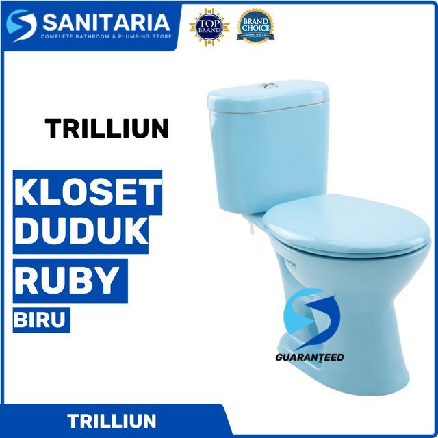 Kloset Duduk Ruby Biru Trilliun