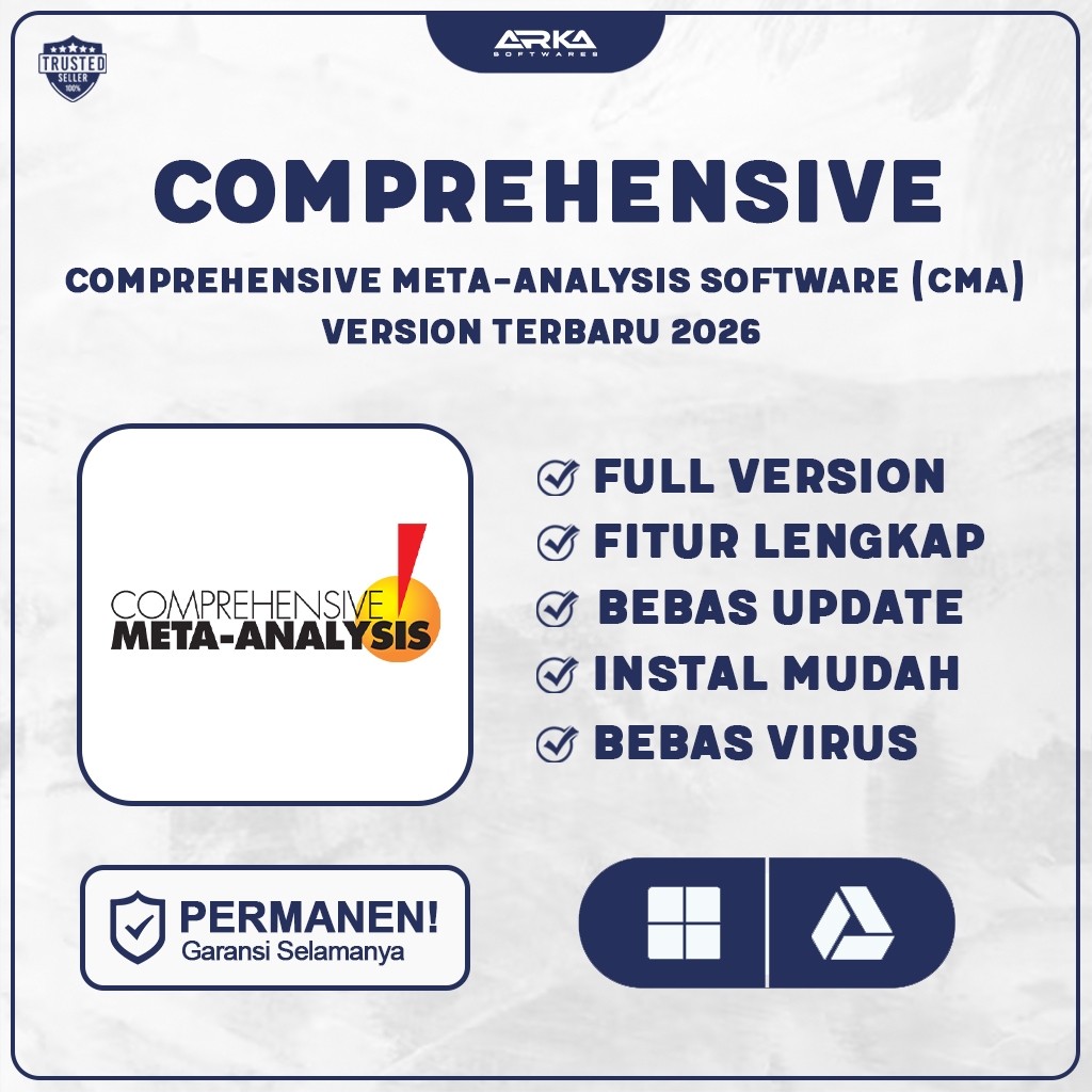 Comprehensive Meta Analysis (CMA) 2026 Full Version Original Lifetime | Software Data Statistik Meta Analisis (WIN)