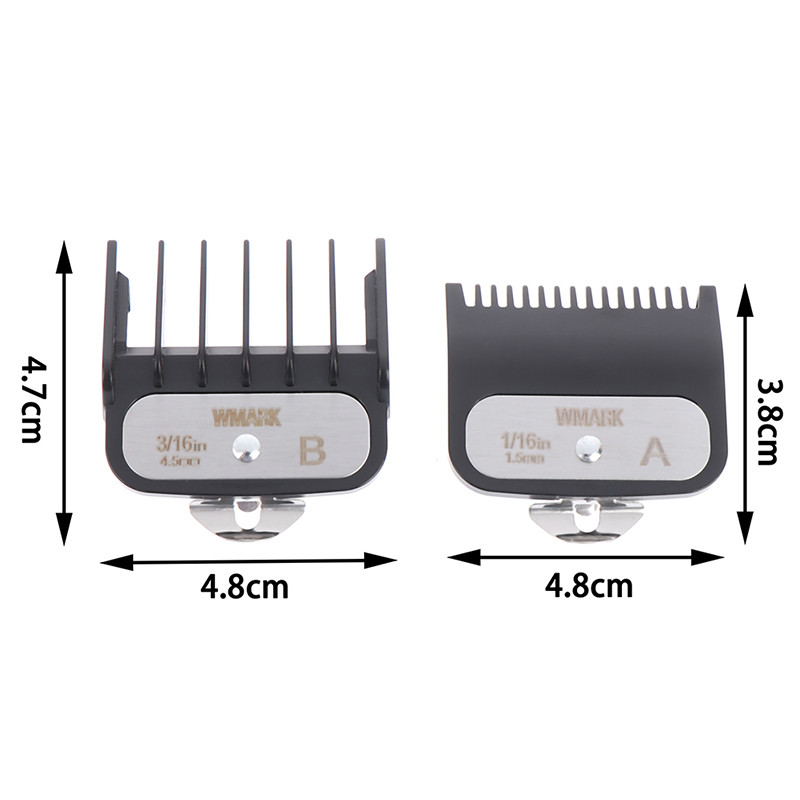 1.5MM+4.5MM Black Hair Clipper Limit Comb Cutting Guide Replaceable Universal