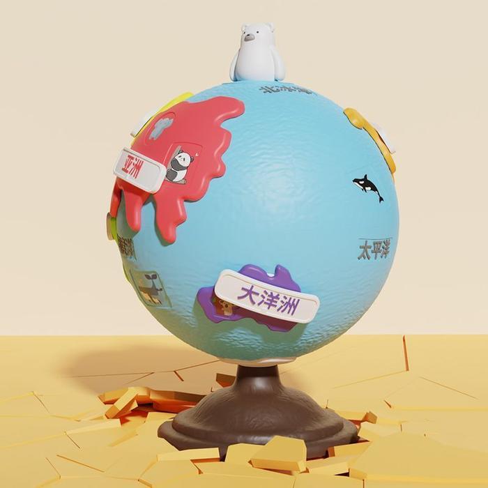 Puzzle Globe 15cm Diameter Multi Mainan Globe Edukasi