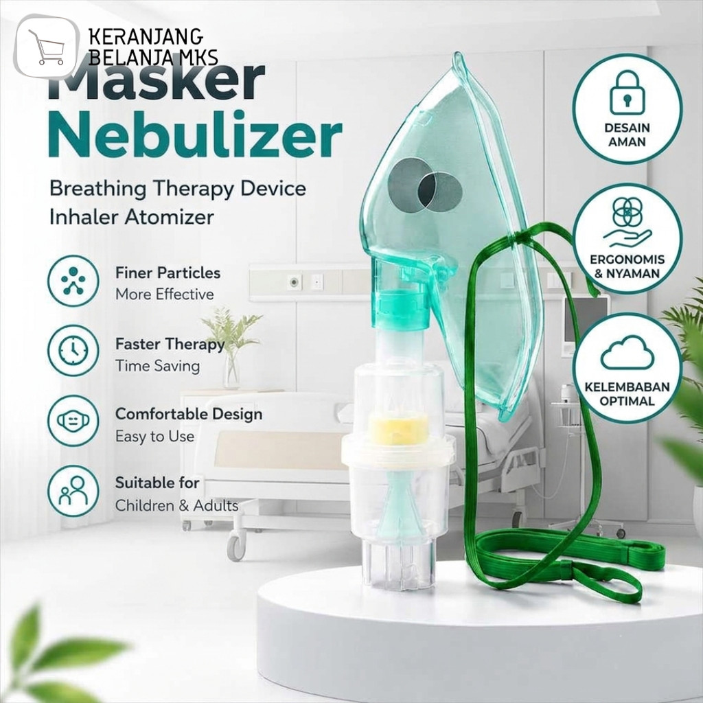 Masker Nebulizer Alat Terapi Pernapasan Inhaler Atomizer