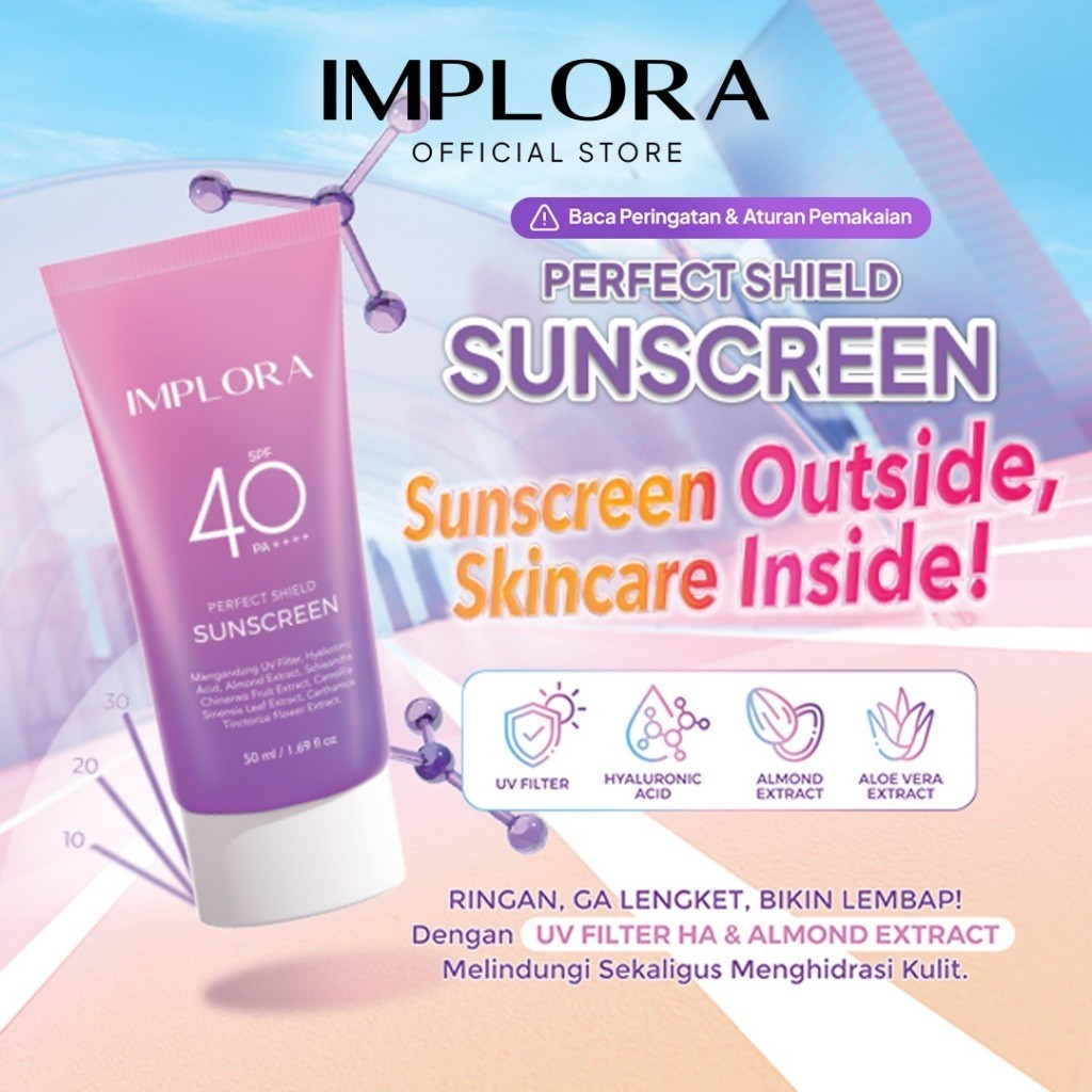 IMPLORA Perfect Shield Sunscreen Brightening SPF40 PA++++ 50ml