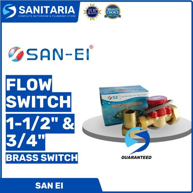 Flow Switch 1-1/2" & 3/4" San Ei/Otomatis Pompa Booster/Brass Switch