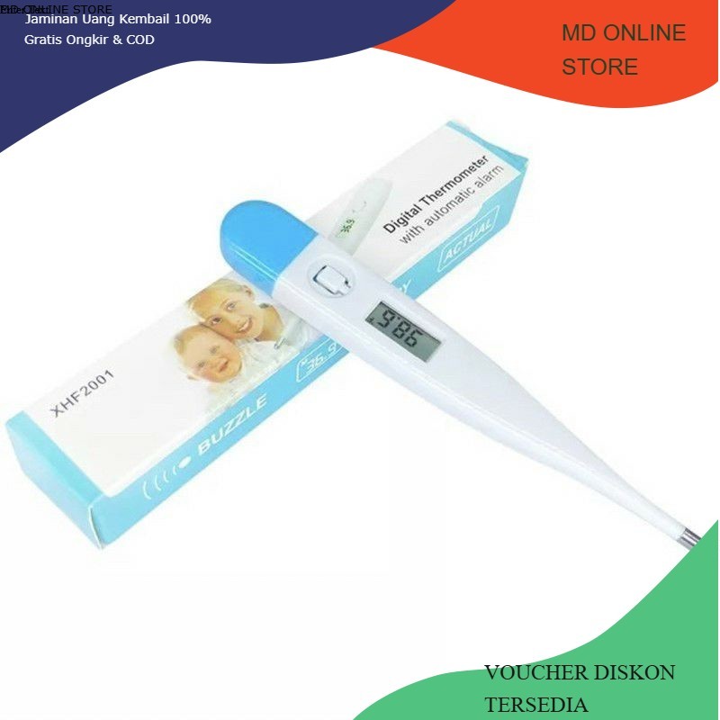 MD TERMOMETER ALAT PENGUKUR SUHU BADAN TERMOMETER DIGITAL