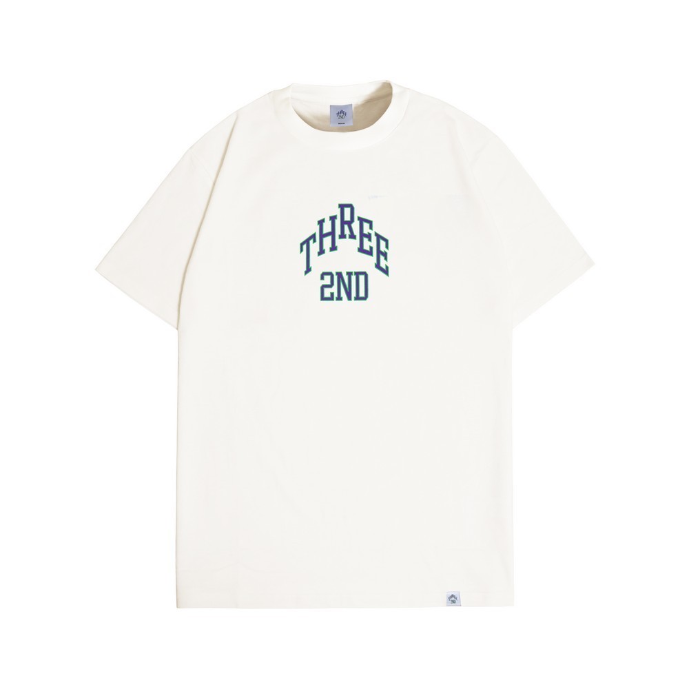 3Second Kaos Pria Lengan Pendek Regular Fit Katun Script Logo Tee Three2nd  C151224