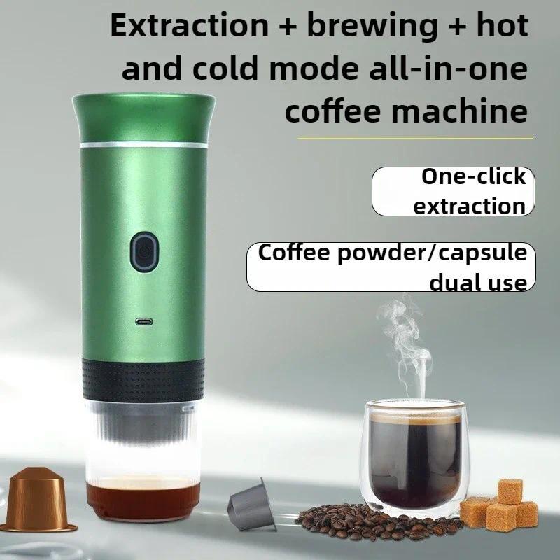 Multifunctional Portable Capsule Coffee Machine Mini Car Capsule Coffee Machine with Heating Extraction Function Easy To Clean