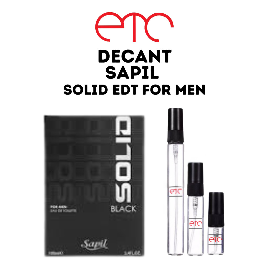DECANT Parfum Sapil Solid Black EDT for Men