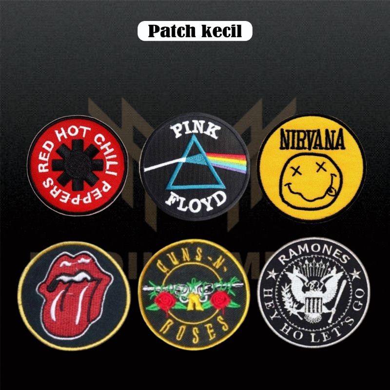 Patch Bordir Emblem Logo Band Rock Aksesoris Patch