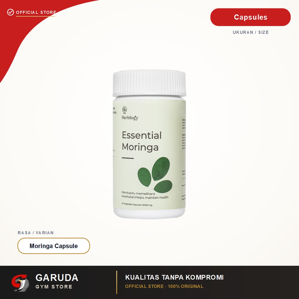 Herbilogy Essential Moringa Extract 550mg - 45 Capsules