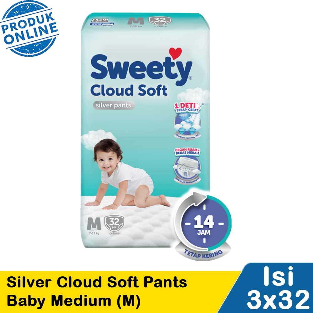 SWEETY SILVER PANTS 3X32'S  MEDIUM