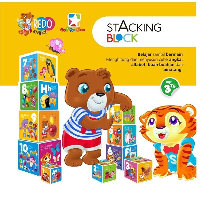 Gramedia Jember - Opredo Stacking Block Redo & Friends