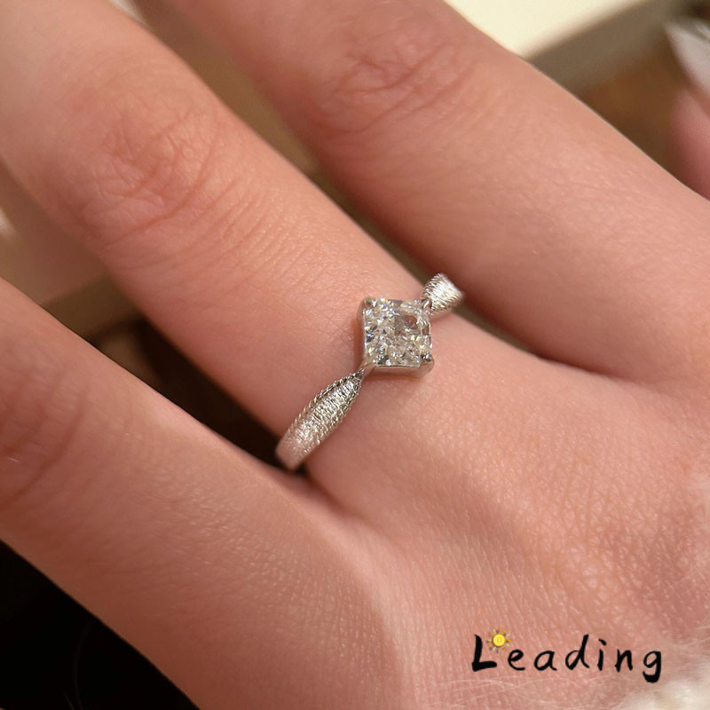 COD Simple Small Square Brick High-end Ring Opening Adjustable Fashionable-Ls