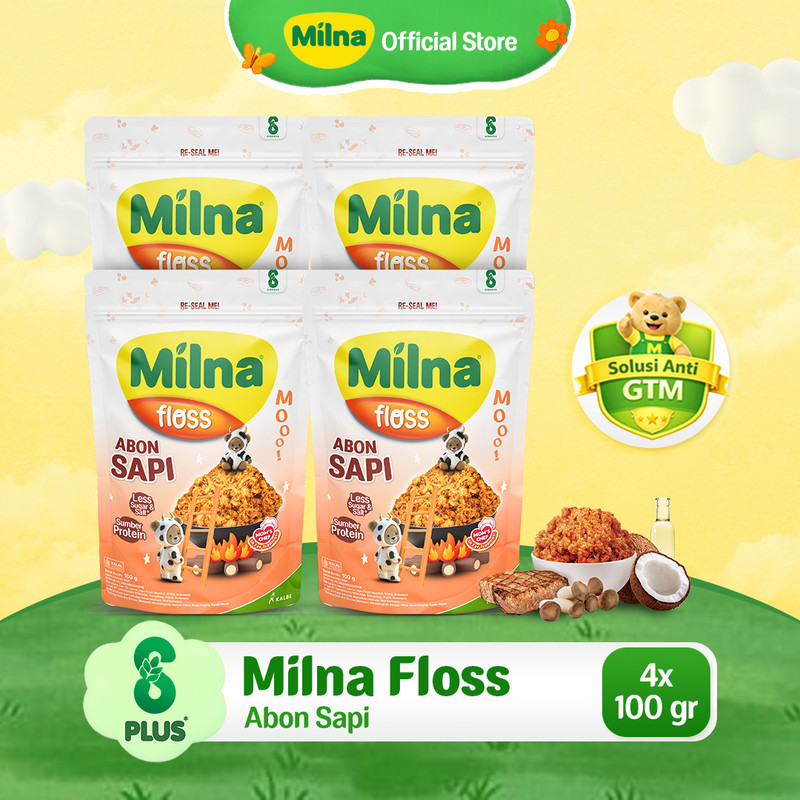 Bundle 4 Pack Milna Floss / Abon Daging Sapi