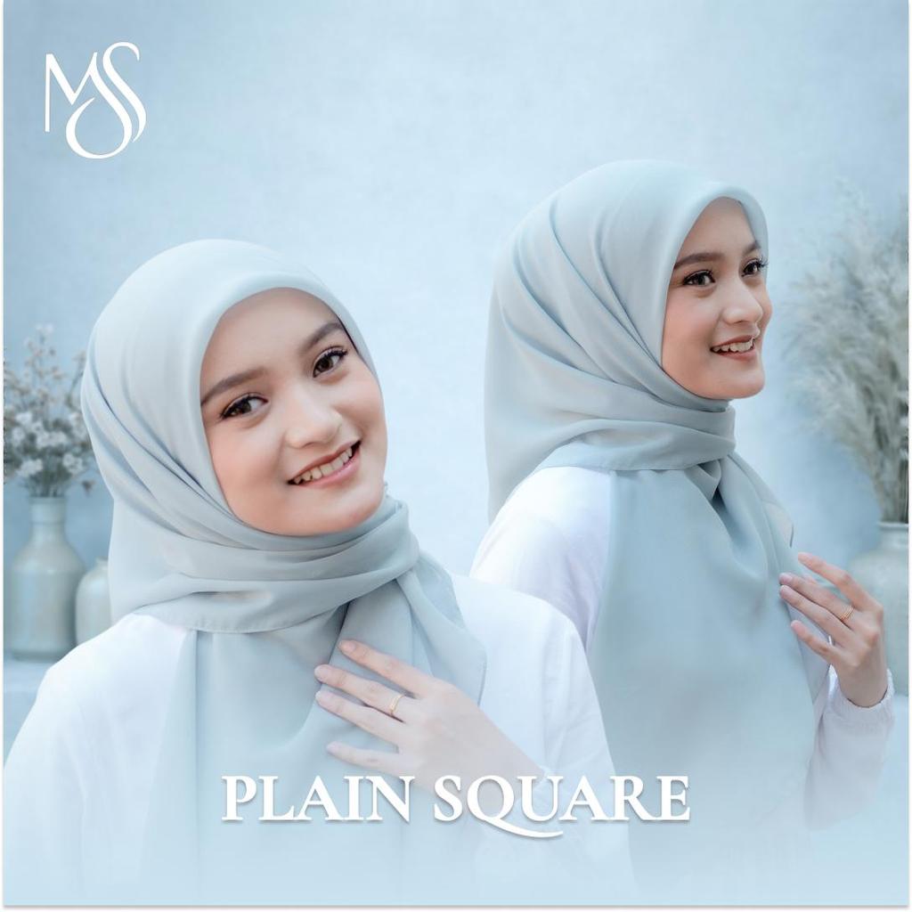 Plain Square Hijab Segiempat Polos Polycotton