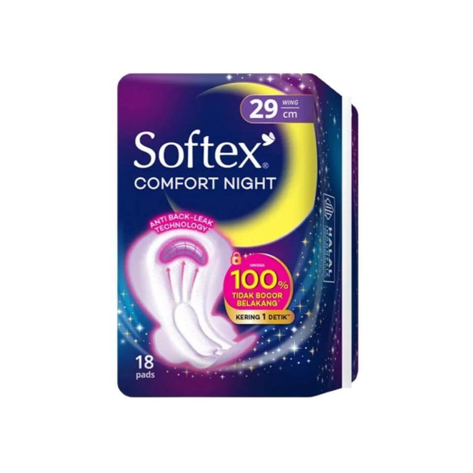 Softex Pembalut Comfort Night 29 cm 18 pcs