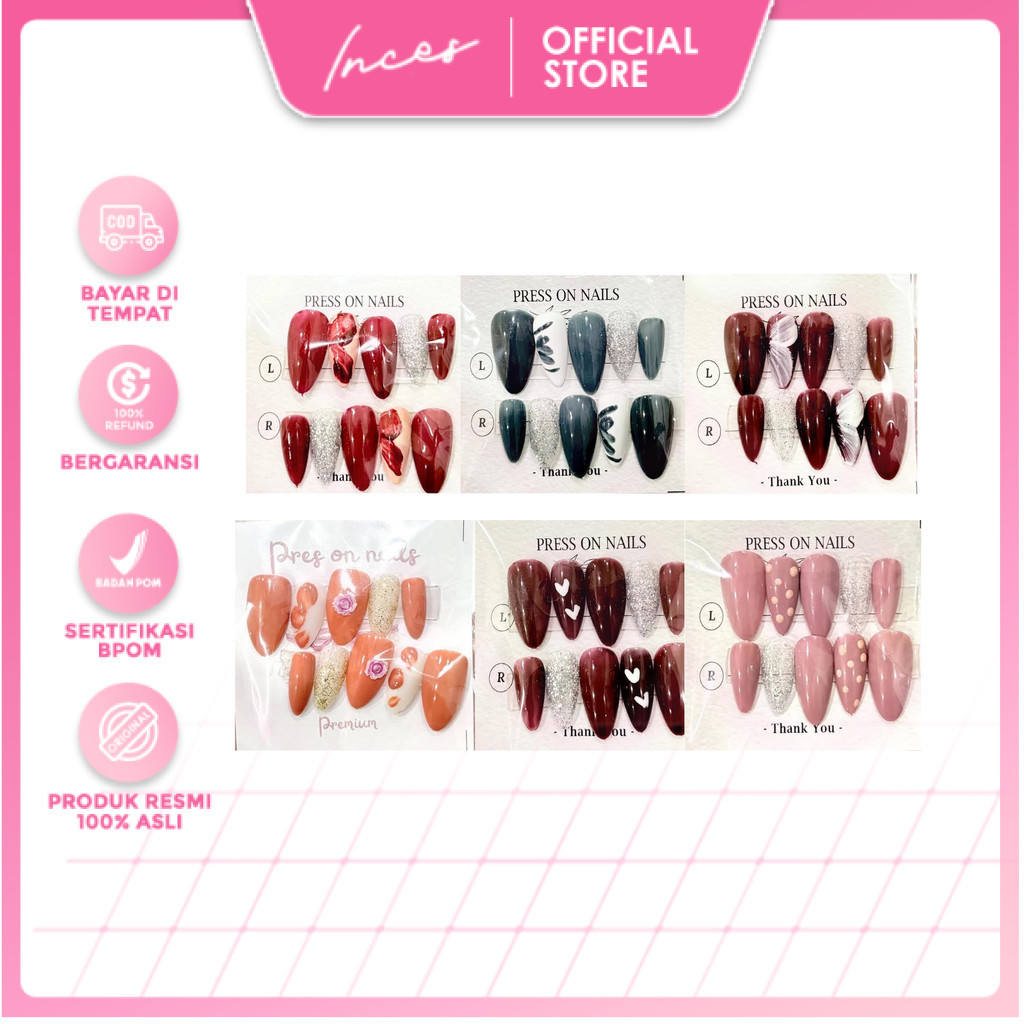 INCES - [RANDOM] Press on Nails Fake Nails