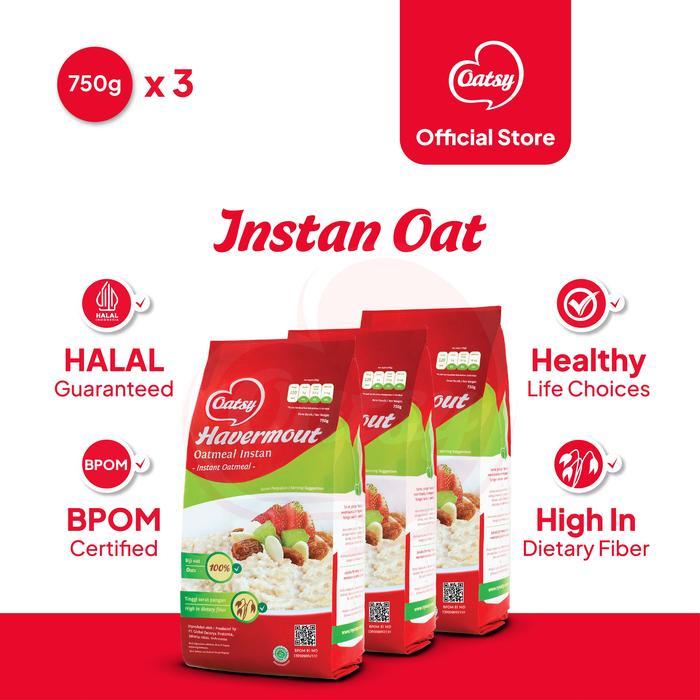 OATSY Instant Oatmeal 750g - (Triple Pack)
