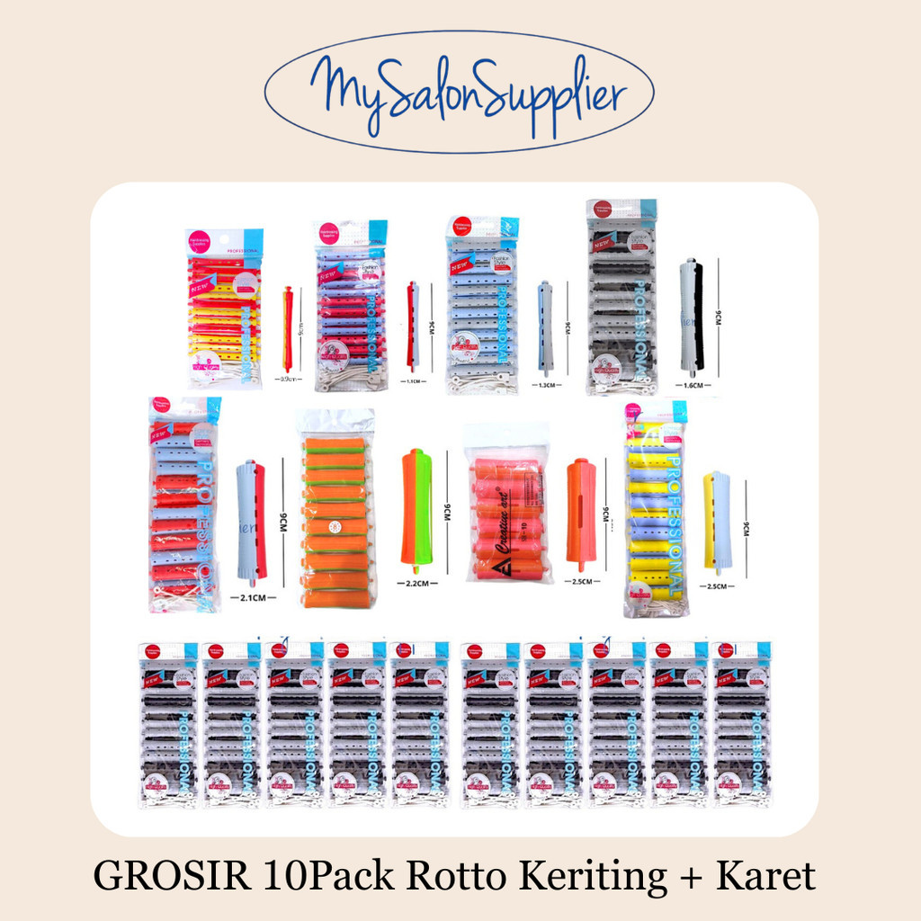 GROSIR 10pack Rotto Roll Keriting Rambut (diskon)