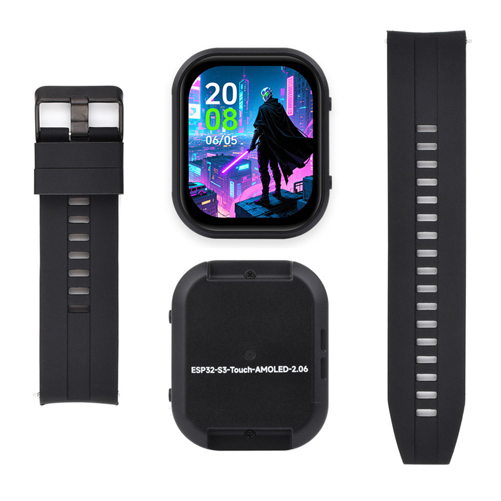 Development Board AI Speech Interaction Watch-Style Development Board W/ WIFI BT AMOLED Display Development Board for Waveshare