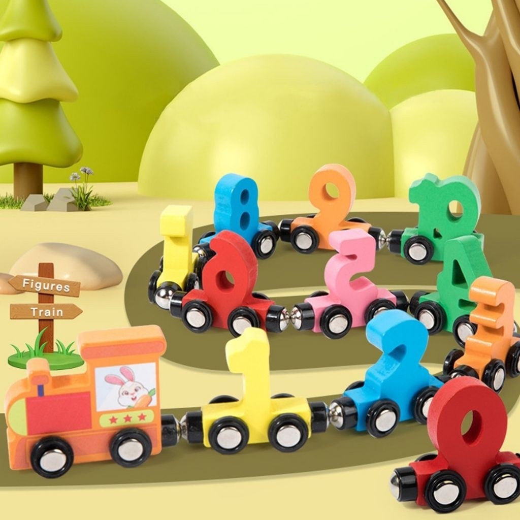 Mainan Angka Magnet Kereta Api
