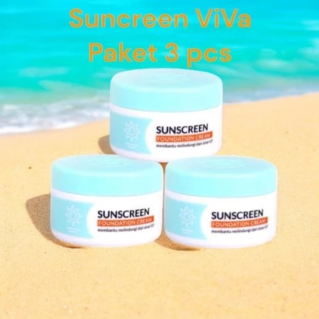 3 PCS Viva Sunscreen Foundation  BPOM  ORIGINAL