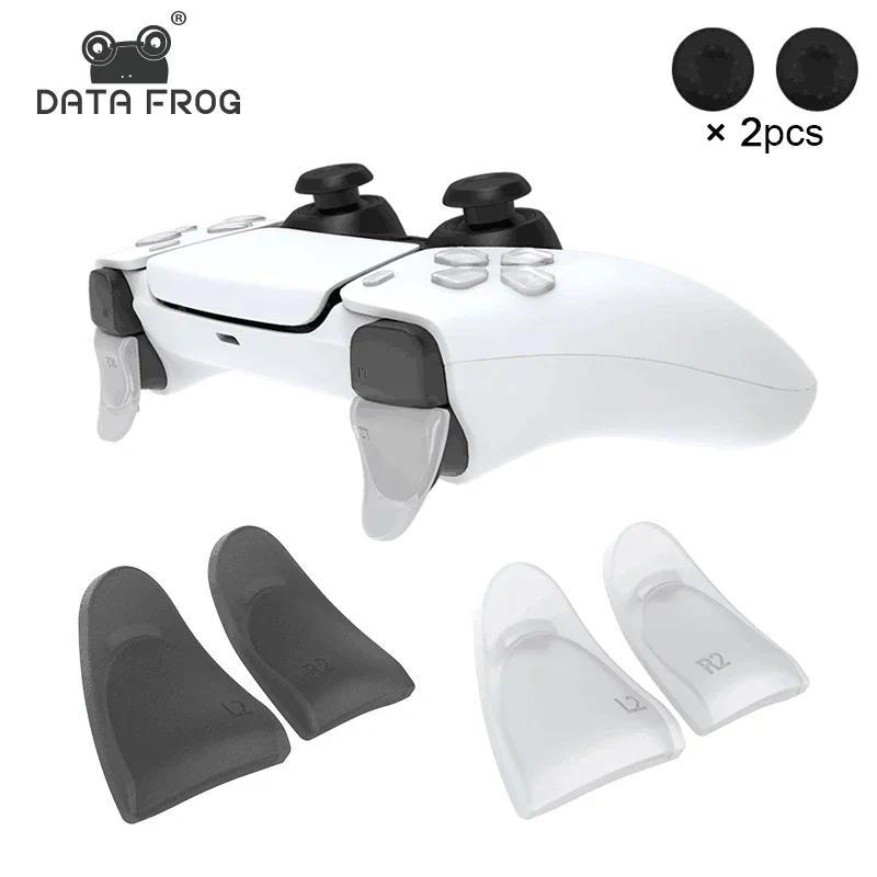 DATA FROG L2 R2 Trigger Extender for PS5 Controller with D-pad Key Cap Extended Buttons Custom Gamepad Accessories