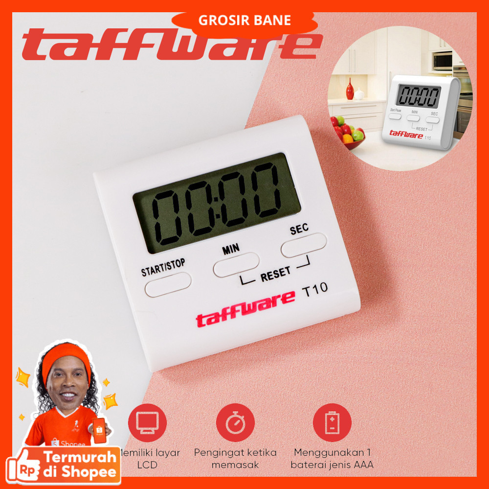 Taffware Timer Masak Dapur Countdown Digital Alarm Clock - T10