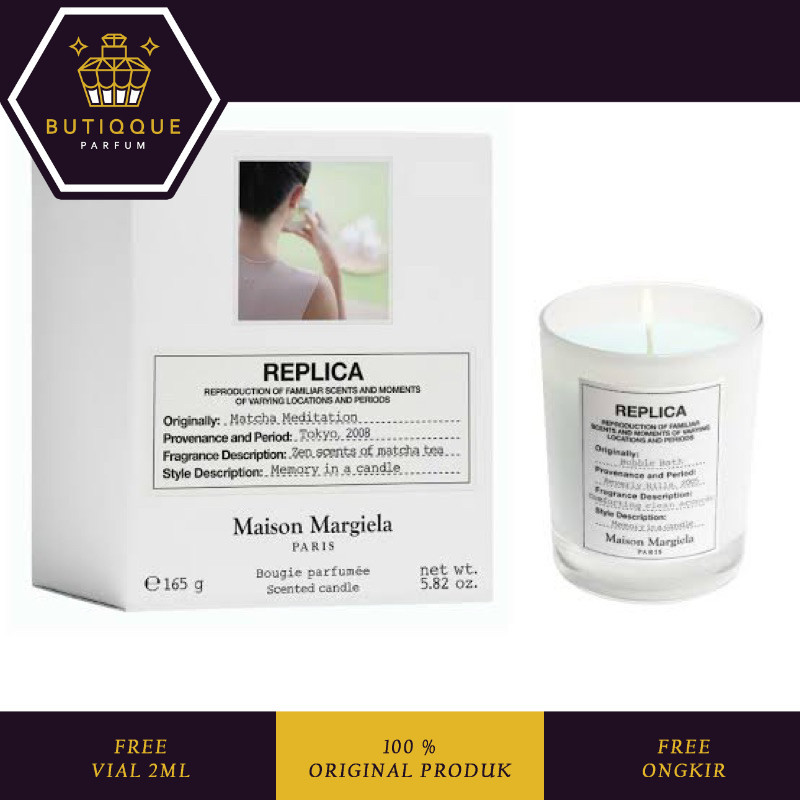 REPLICA CANDLE MATCHA MEDITATION 165 GRAM Box Segel + Batchcode