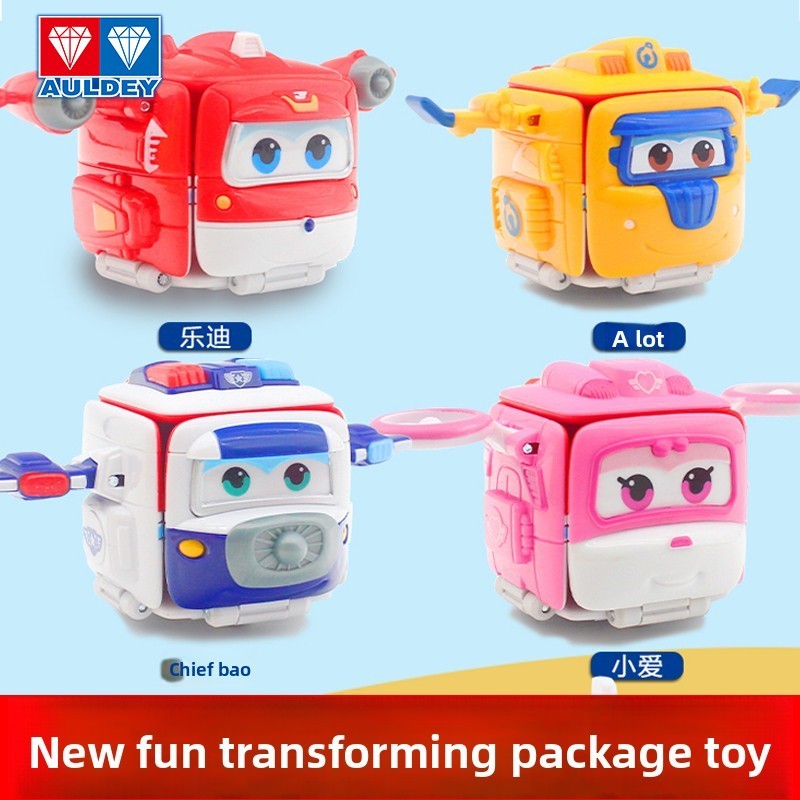 Super Wings Fun Package Box Jett Sling Robot OneKey Deformation Function ildren Interactive Enlightenment Toy Learning Robot