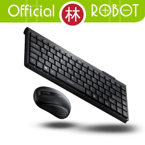 ELITECH Robot KM3500 Keyboard Mouse Wireless Combo Set Kit Ultra Thin Light