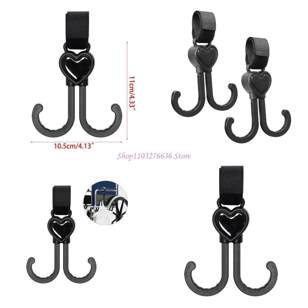R6FD Pram Hanging Hook Stroller Hooks Rotatable Stroller Hanger Hook Clips