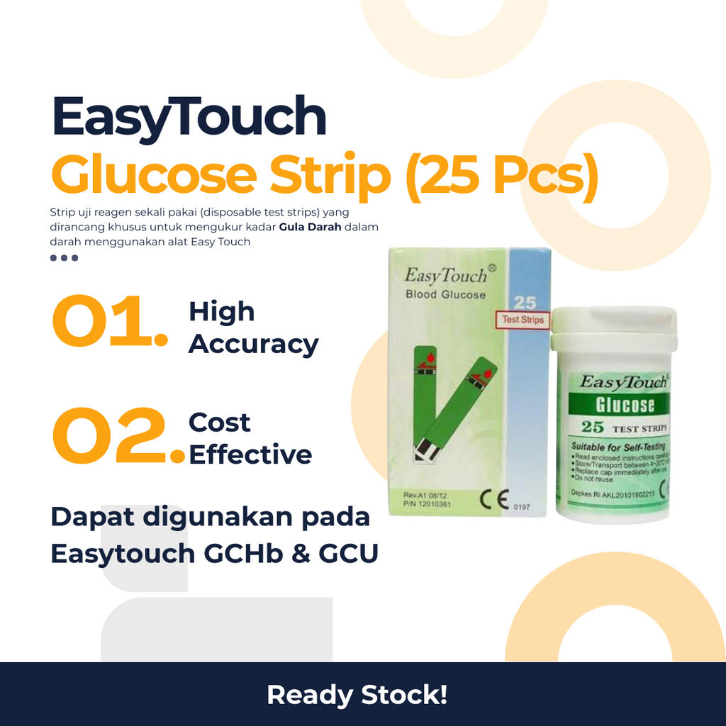 EASY TOUCH STRIP GLUCOSE 25S